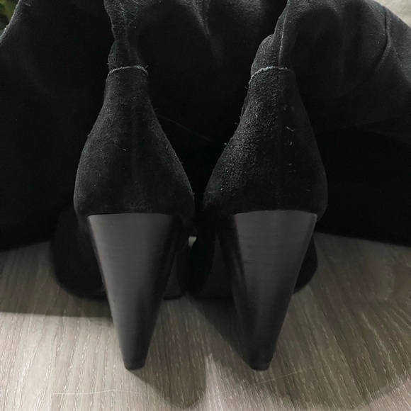 BCBGeneration Black Leather Over The Knee Boots - Picture 4 of 11